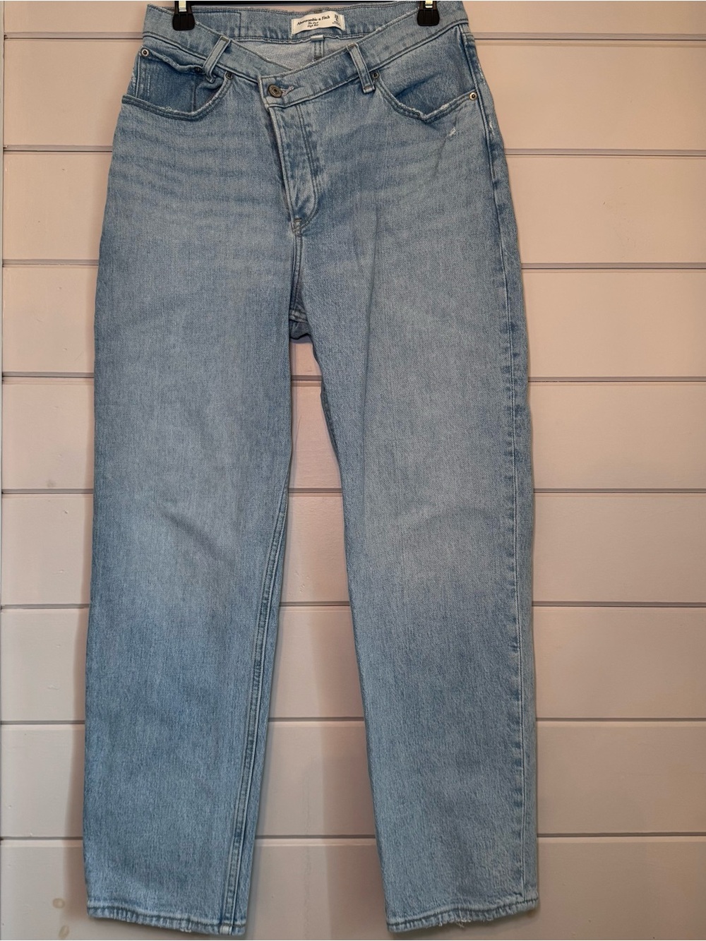 Abercrombie & Fitch Curve Love The Dad High Rise Jeans Crossover Waist 28/6S